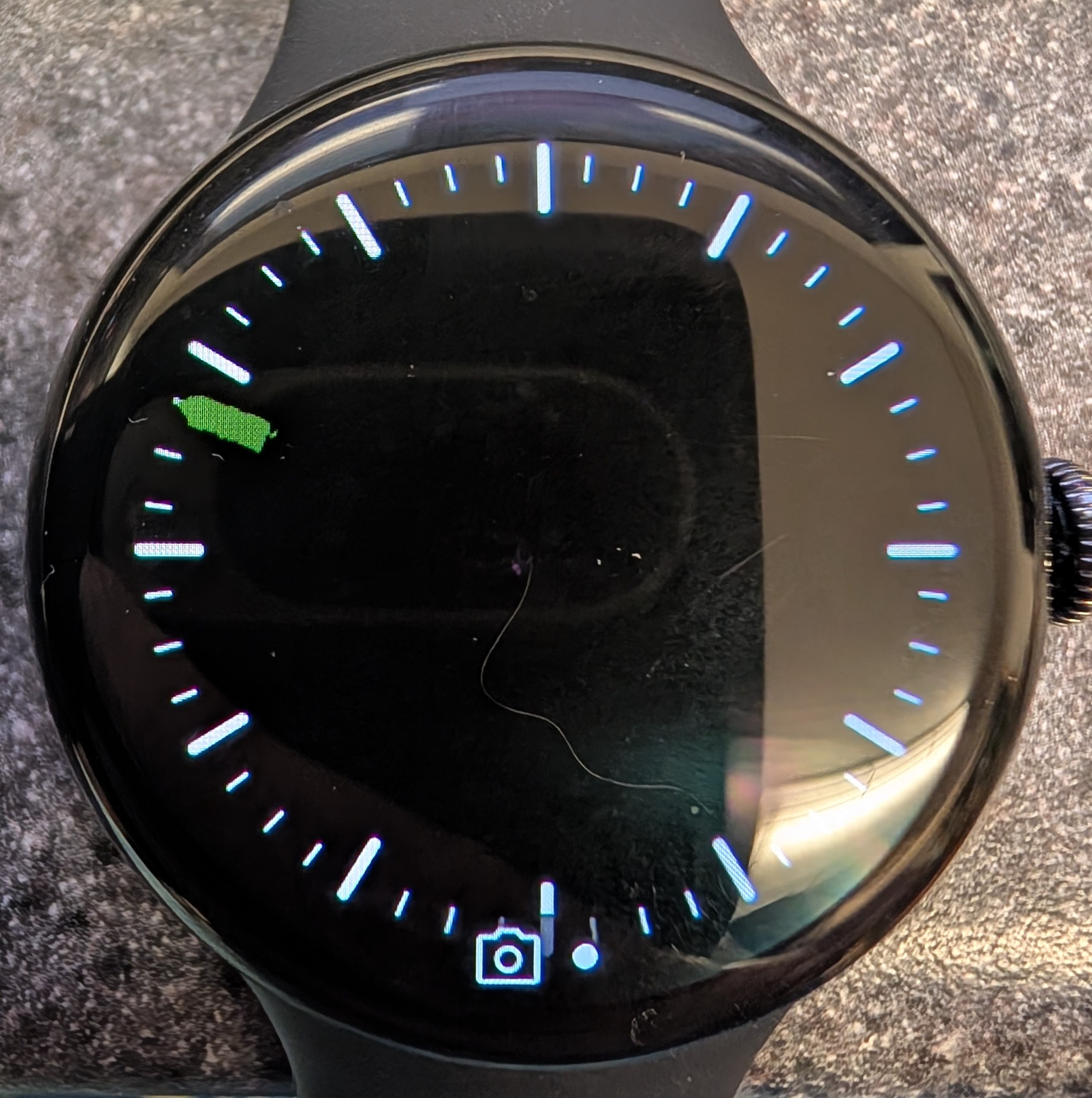 Jeff's Quiet watch face with a simple hour indicator and tick marks